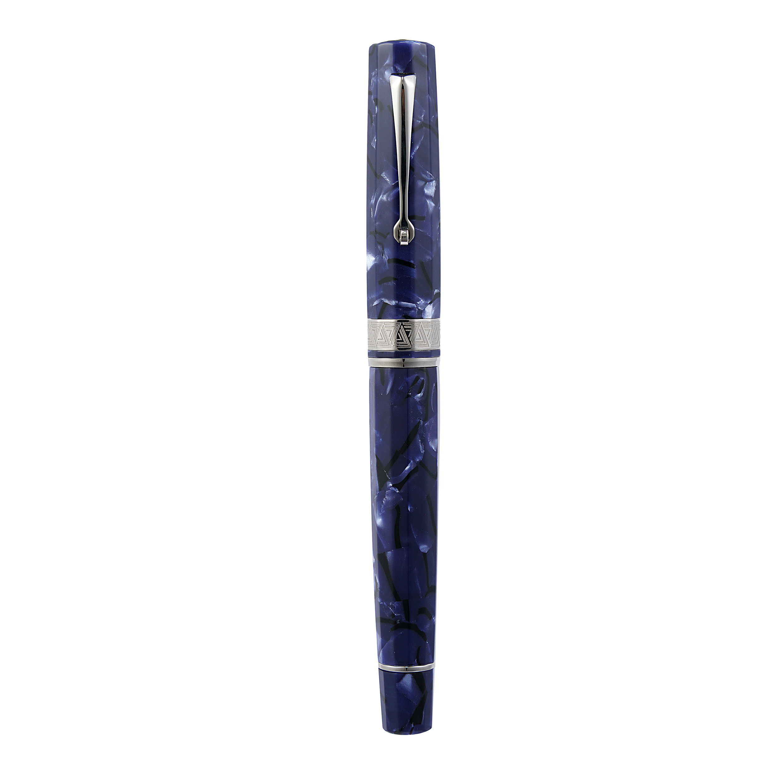 Omas Paragon Blue Royale Silver Trim Fountain Pen - Pencraft the boutique