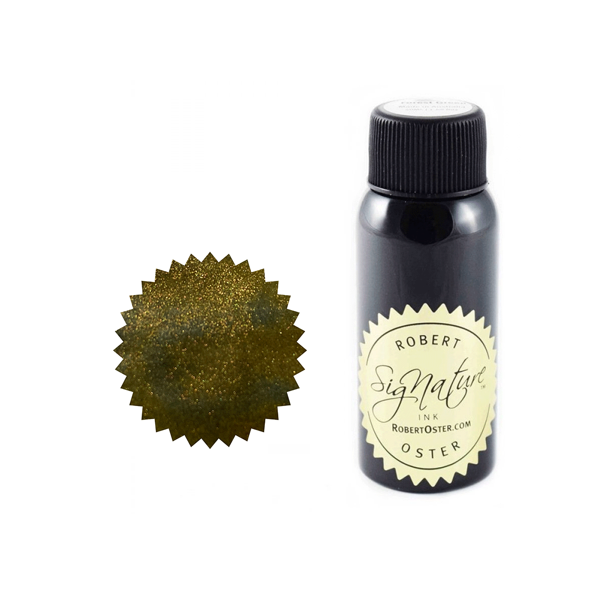 Robert Oster Signature Shake n Shimmy Ink Bottle Grun Gilt - Pencraft the boutique