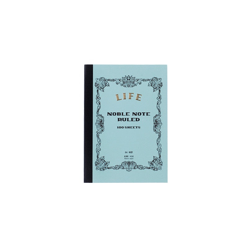 Life Japanese Paper Noble Note Notebook Ruled B6 Light Blue - Pencraft the boutique