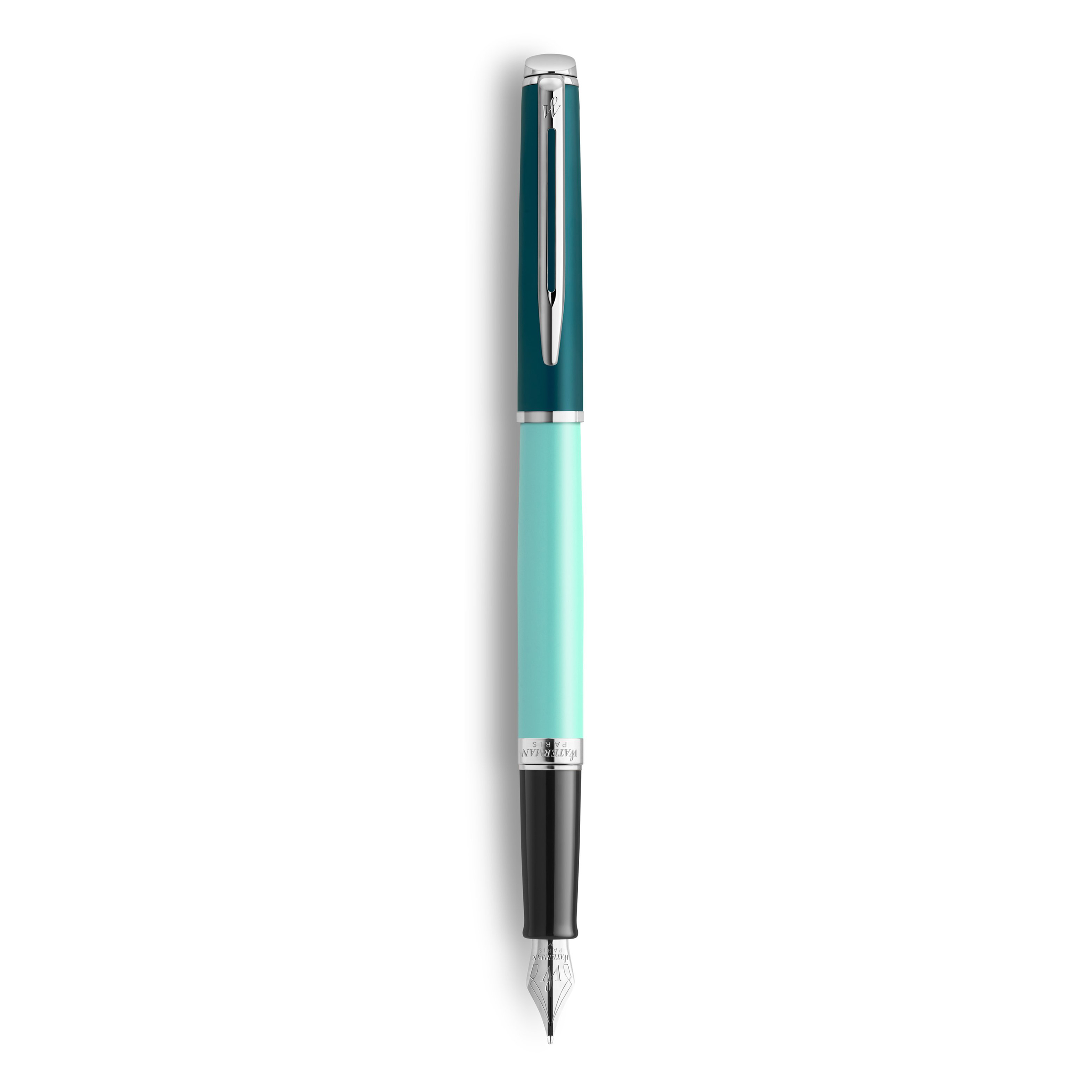 Waterman Hemisphere Colour Blocking Green Chrome Trim Fountain Pen - Pencraft the boutique