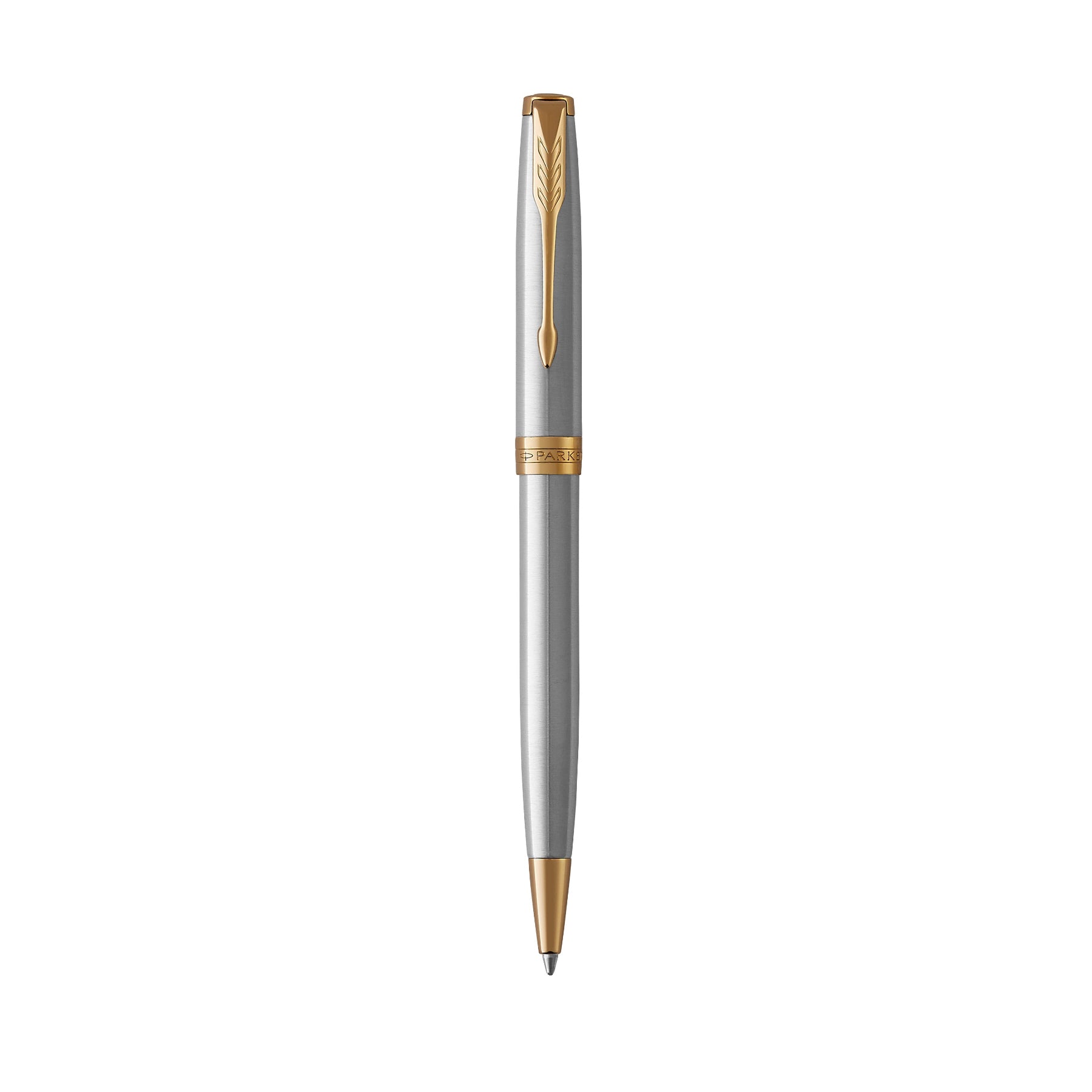 Parker Sonnet Stainless Steel Gold Trim Ballpoint - Pencraft the boutique