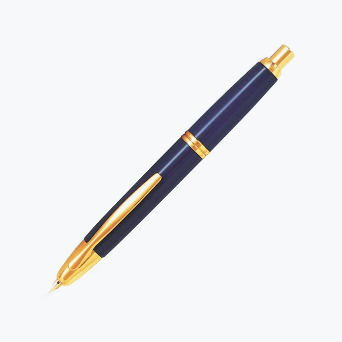 Pilot Vanishing Point Blue Lacquer Gold Trim Fountain Pen - Pencraft the boutique