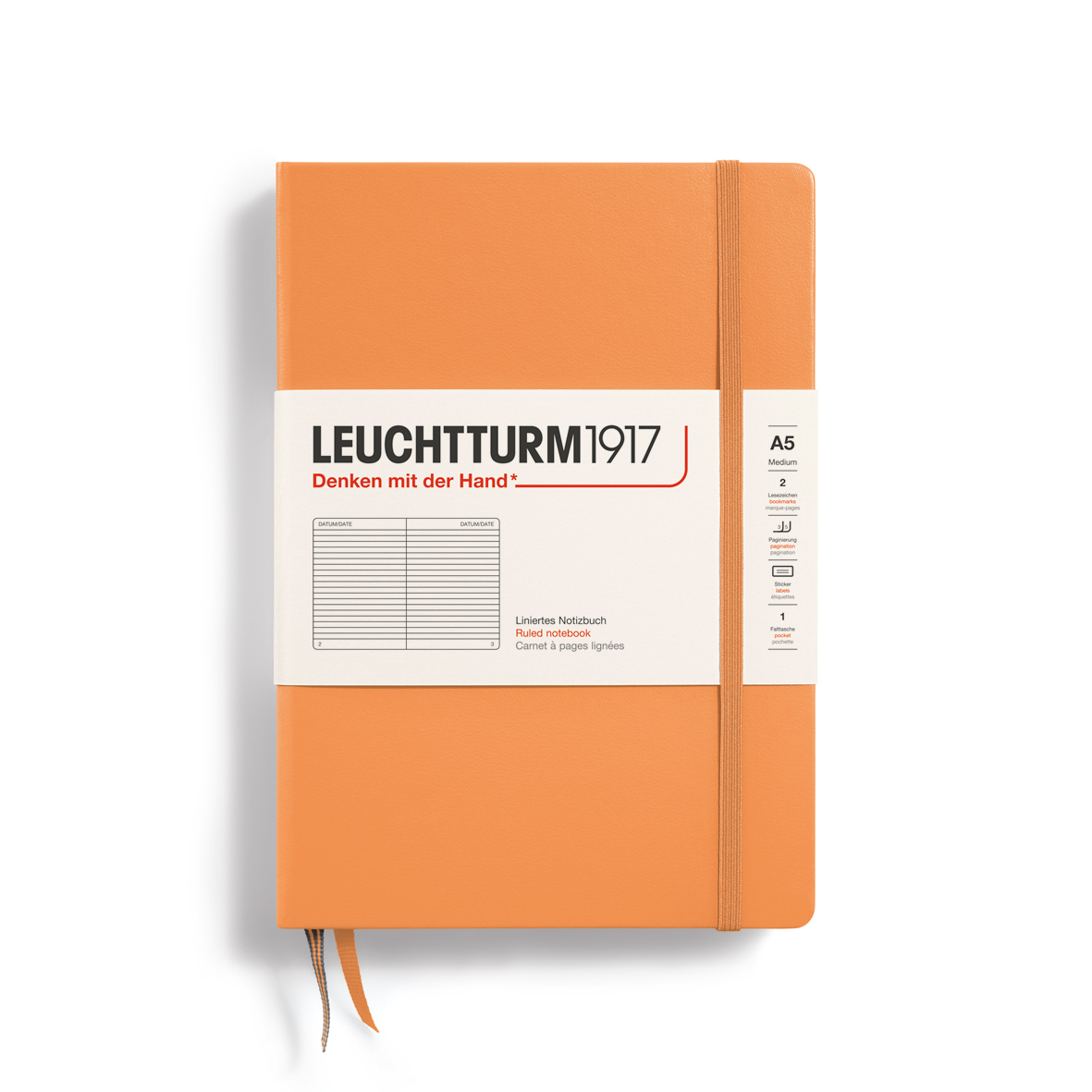 Leuchtturm1917 Notebook Medium (A5) Ruled Apricot - Pencraft the boutique