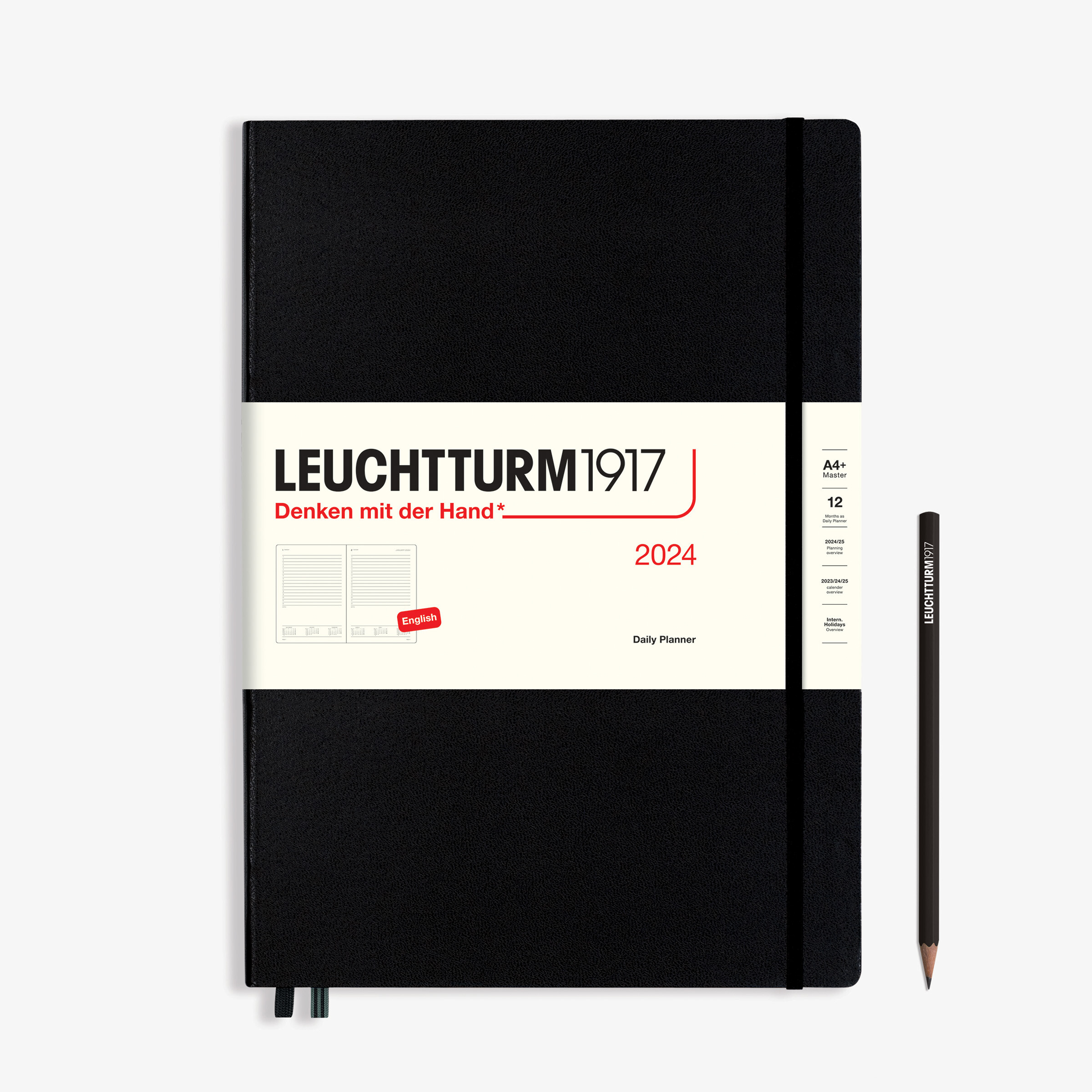 Leuchtturm1917 Daily Planner Hard Cover Master A4+ 2024 - Pencraft the boutique