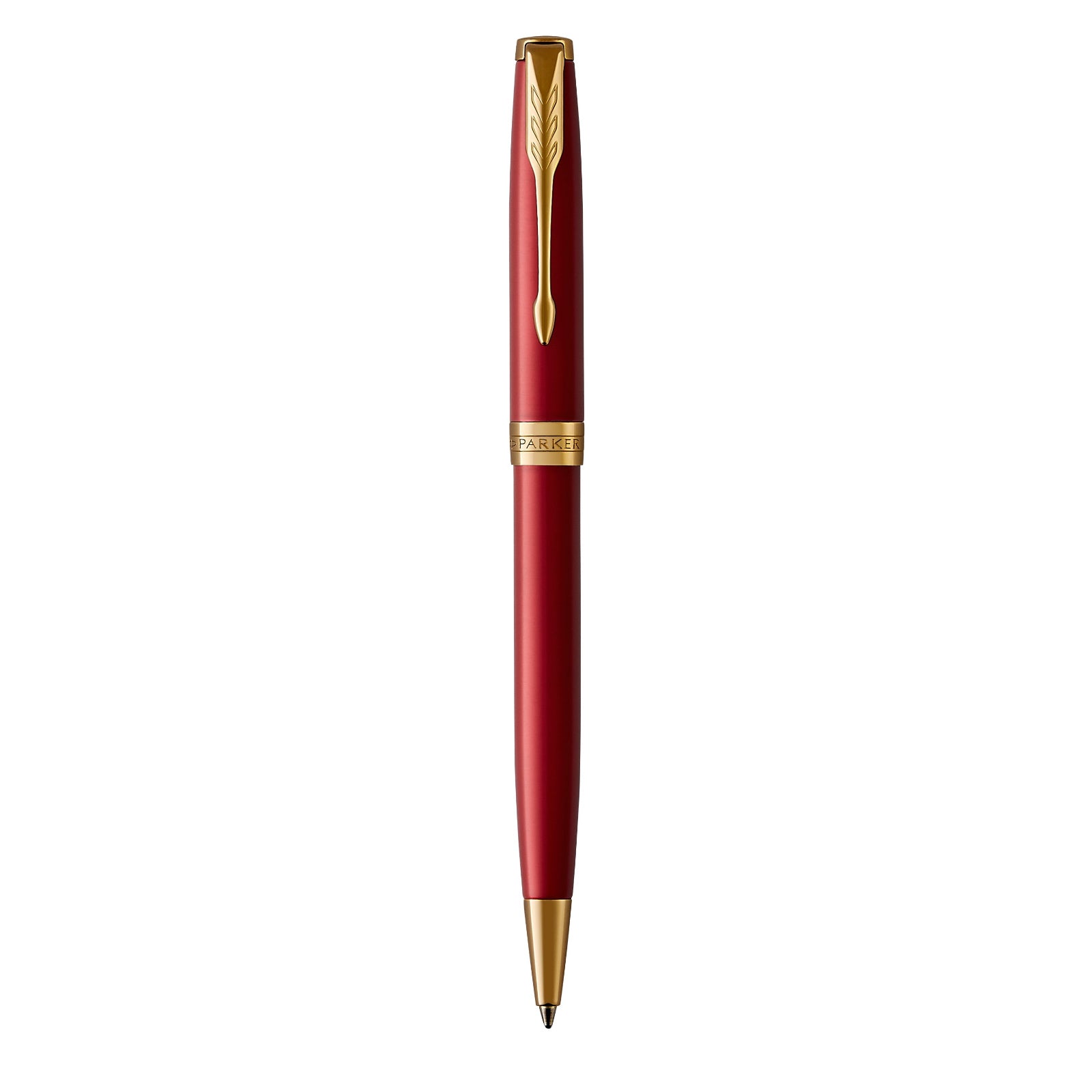 Parker Sonnet Red Lacquer Gold Trim Ballpoint - Pencraft the boutique