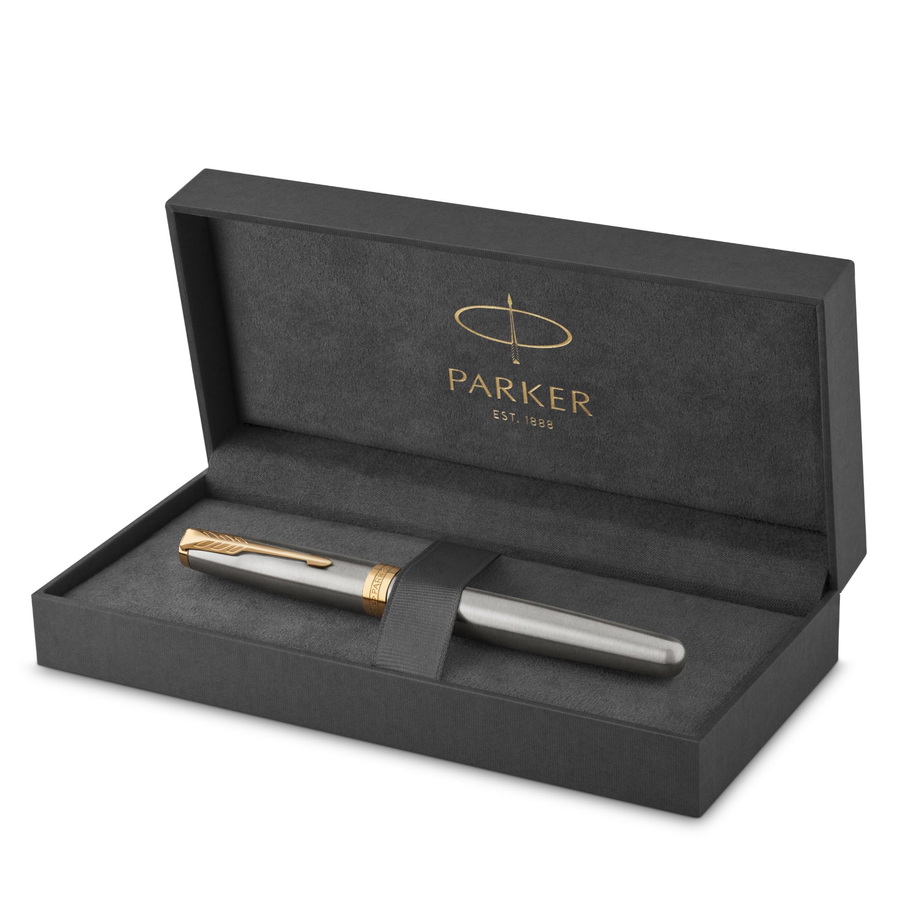 Parker Sonnet Stainless Steel Gold Trim Fountain Pen - Pencraft the boutique