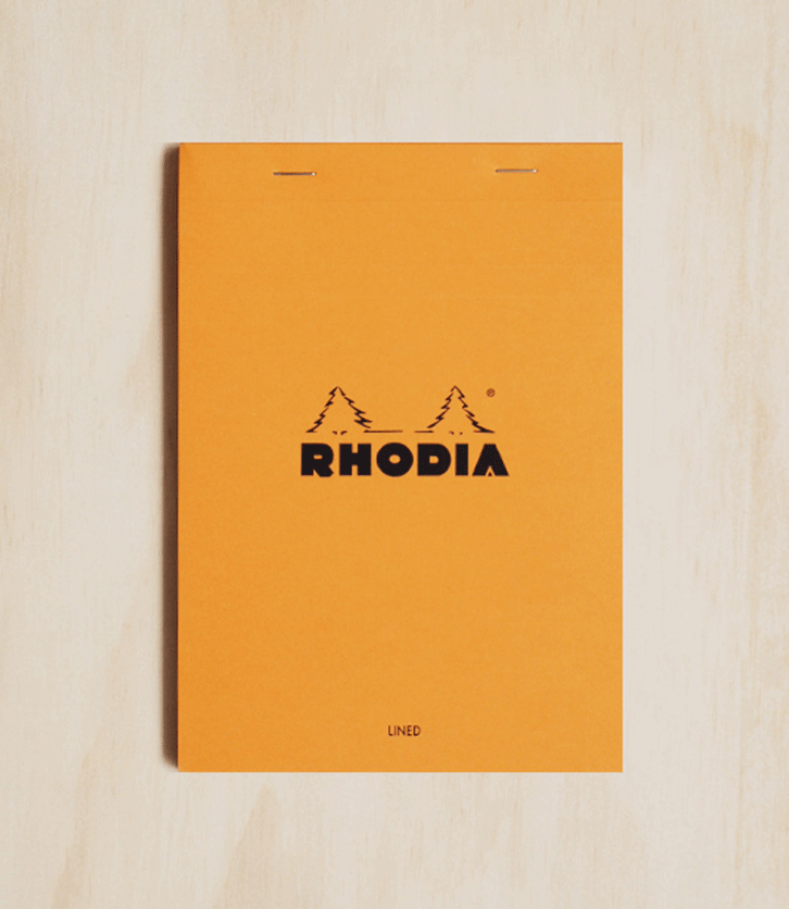 Rhodia Pad #16 Top Stapled Ruled + Margin A5 Orange - Pencraft the boutique