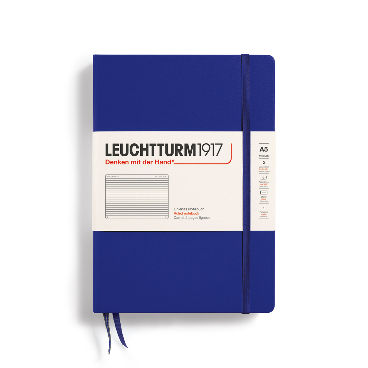 Leuchtturm1917 Notebook Medium (A5) Ruled Ink - Pencraft the boutique