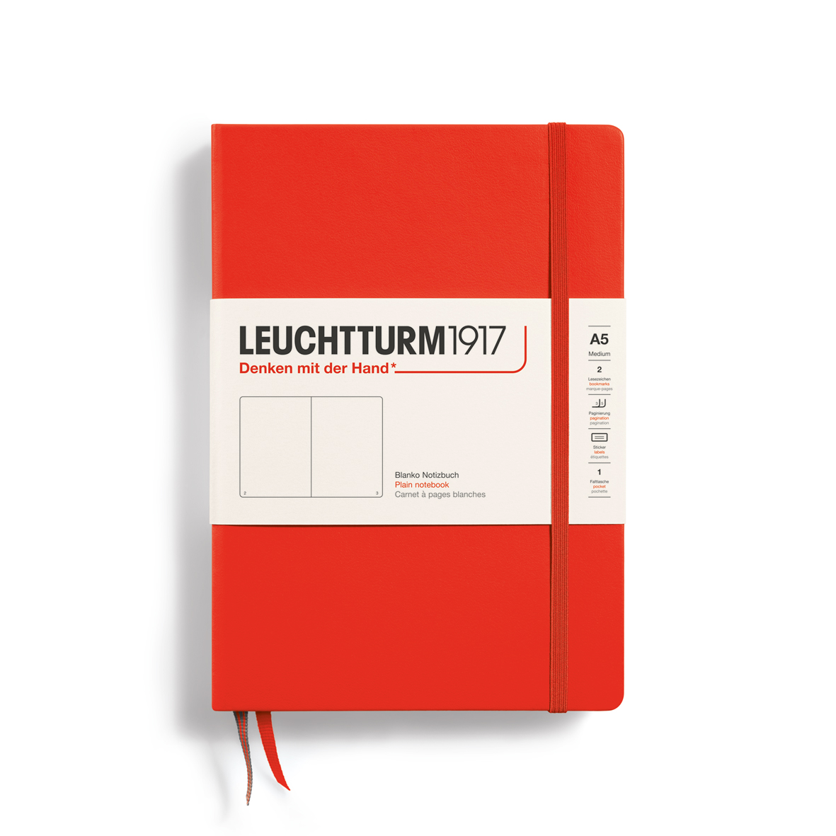 Leuchtturm1917 Notebook Medium (A5) Plain Lobster - Pencraft the boutique