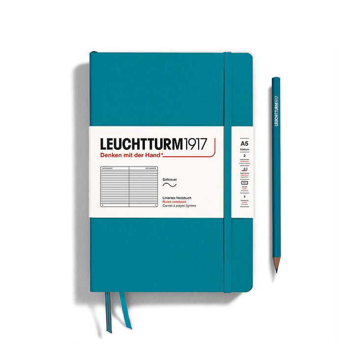 Leuchtturm1917 Notebook Softcover Medium (A5) Ruled Ocean - Pencraft the boutique