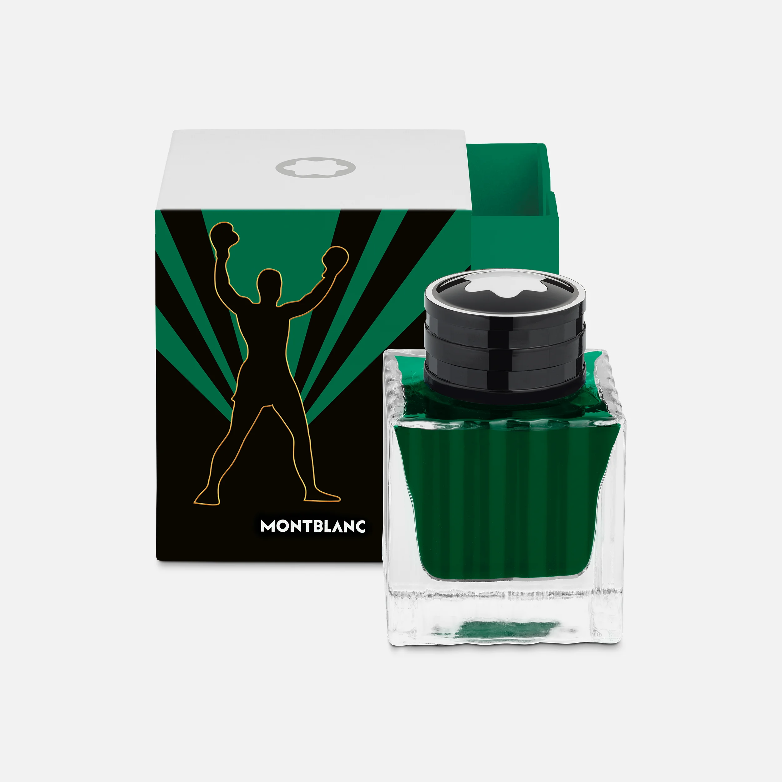 MONTBLANC INK BOTTLE 50 ML GREEN GREAT CHARACTERS MUHAMMAD ALI - Pencraft the boutique