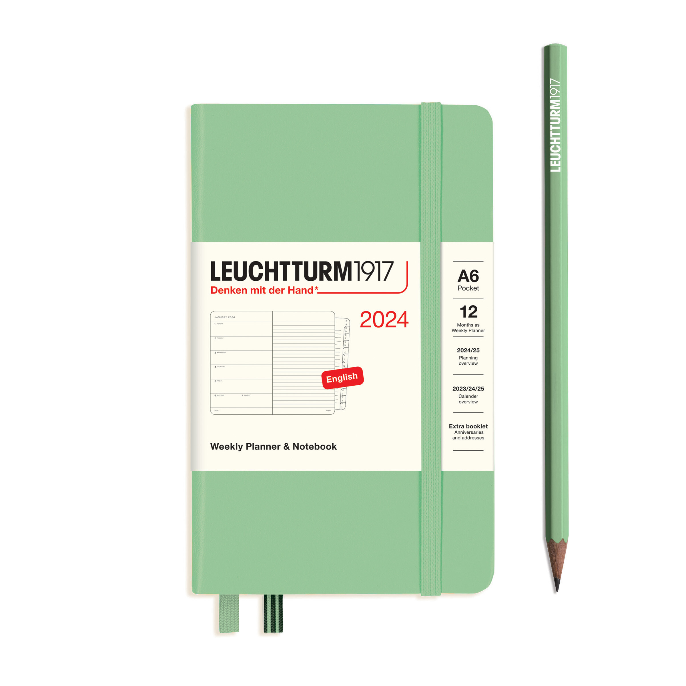 Leuchtturm1917 Weekly Planner & Notebook Hard Cover Pocket A6 2024 - Pencraft the boutique