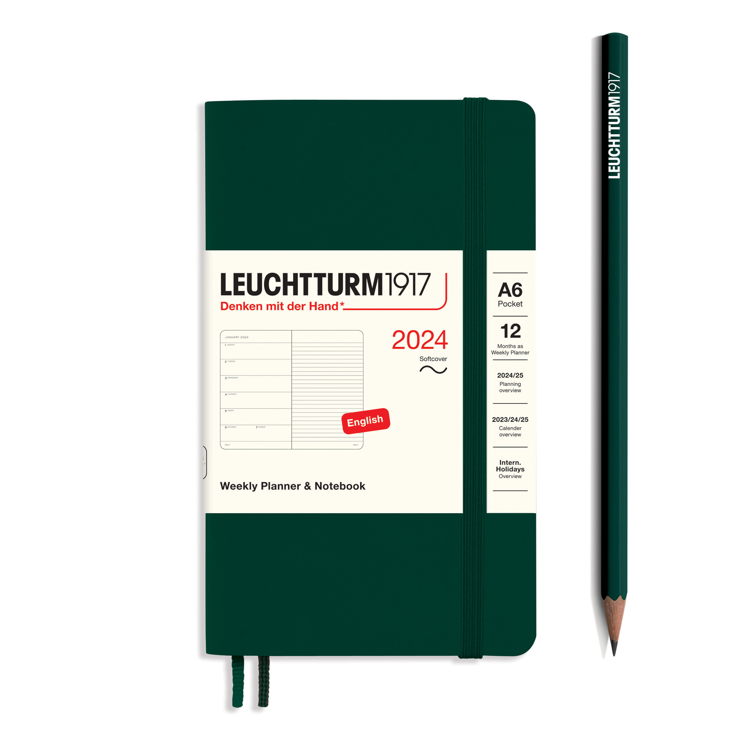 Leuchtturm1917 Weekly Planner & Notebook Soft Cover Pocket A6 2024 - Pencraft the boutique