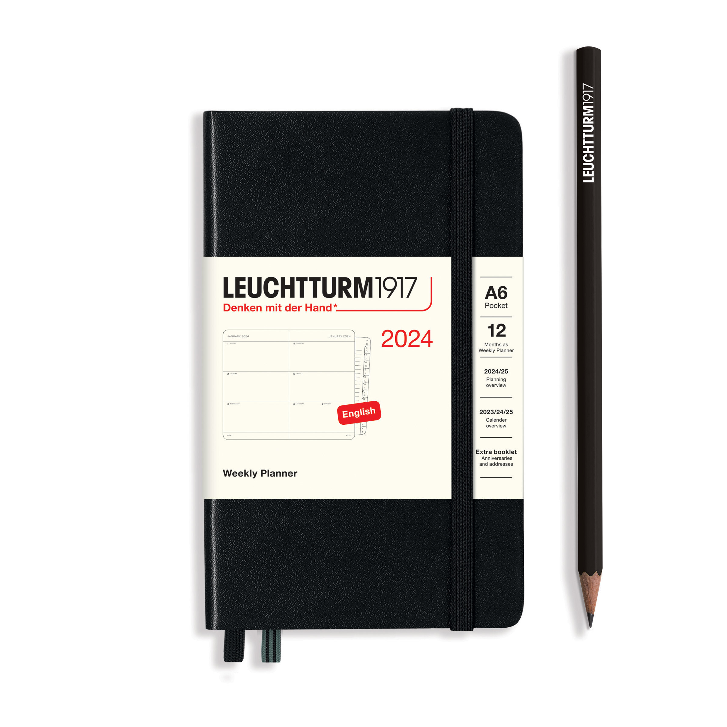 Leuchtturm1917 Weekly Planner Hard Cover Pocket A6 2024 - Pencraft the boutique